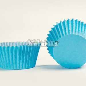 Pirotines Cupcakes Nº10 - Celeste x25 Unidades