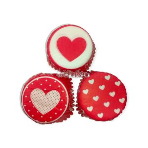 Pirotines Cupcakes Nº10 - Corazones x25 Unidades