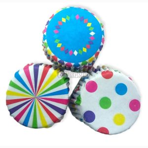 Pirotines Cupcakes Nº10 - Circo Colorido x25 Unidades