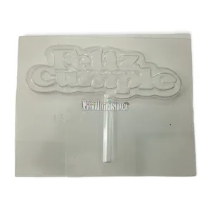 Placa Molde Feliz Cumple Acetato