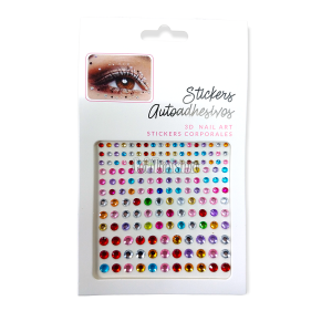 Plancha de Strass Redondos Chico Colores Surtidos