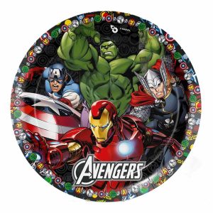 Plato Polipapel AVENGERS X 8 Unidades - Oficial