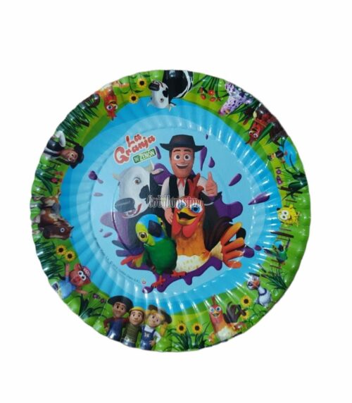 Plato Polipapel La Granja de Zenon X8 Unidades - Oficial