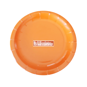 Plato Polipapel Liso Naranja X8 Unidades