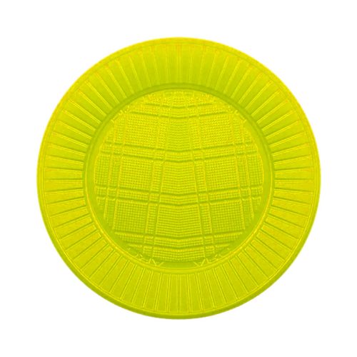 Plato Plastico CHICO Descartable Color Amarillo X50u