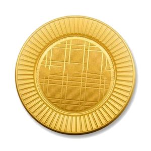 Plato Plastico CHICO Descartable Color DORADO X50 Unidades