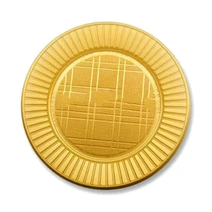 Plato Plastico CHICO Descartable Color DORADO X50 Unidades