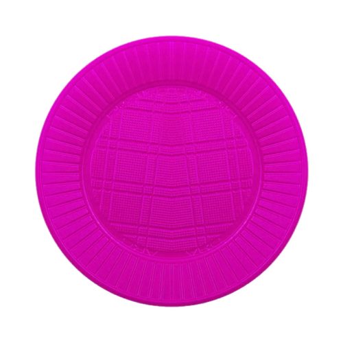 Plato Plástico CHICO Descartable Color FUCSIA X50 Unidades