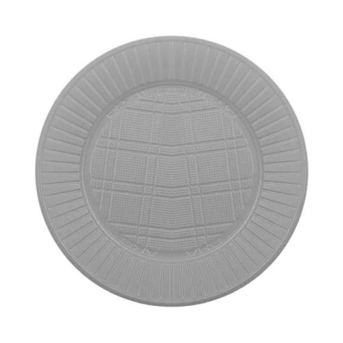 Plato Plástico CHICO Descartable Color PLATEADO X50 Unidades