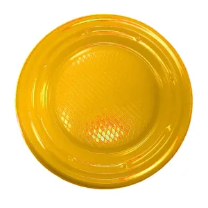 Plato Plástico Chico Descartable Color AMARILLO X24 Unidades