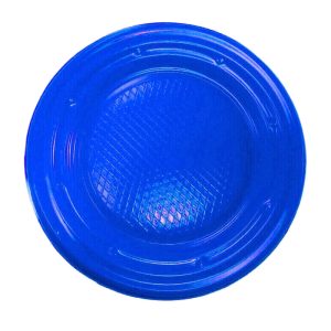 Plato Plástico Chico Descartable Color Azul X24 Unidades