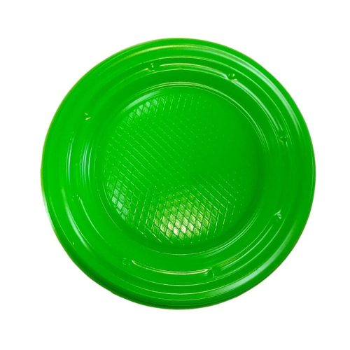 Plato Plástico Chico Descartable Color VERDE X24 Unidades