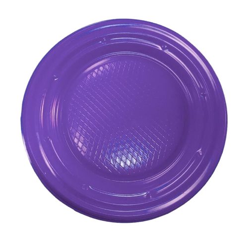 Plato Plástico Chico Descartable Color VIOLETA X24 Unidades