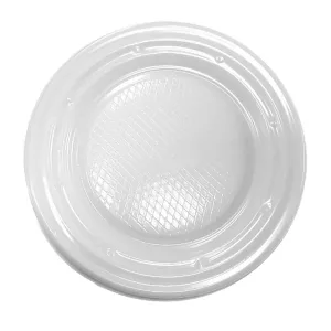 Plato Plástico GRANDE Descartable Color BLANCO X24 Unidades 22 CM
