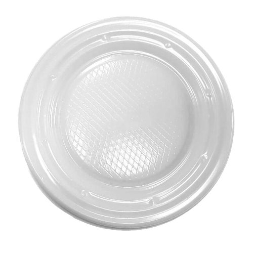 Plato Plástico Chico Descartable Color BLANCO X24 Unidades