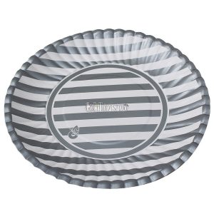 Plato Polipapel Rayado Plateado X8 Unidades - Imagen 2