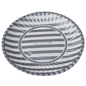 Plato Polipapel Rayado Plateado X8 Unidades - Imagen 2