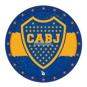 Plato Polipapel BOCA JUNIORS X8 Unidades - Oficial