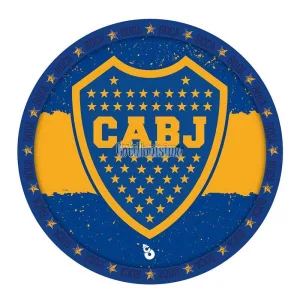 Plato Polipapel BOCA JUNIORS X8 Unidades - Oficial