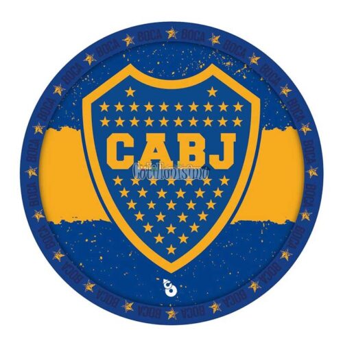 Plato Polipapel BOCA JUNIORS X8 Unidades - Oficial