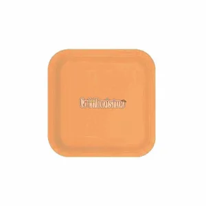 Plato Polipapel Cuadrado Chico Liso Salmon X8 Unidades