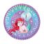 Plato Polipapel La Sirenita Ariel X 8 Unidades - Oficial