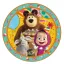 Plato Polipapel Masha y el Oso X8 Unidades - Oficial