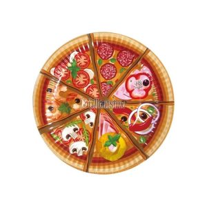 Plato Polipapel Pizza X6 Unidades