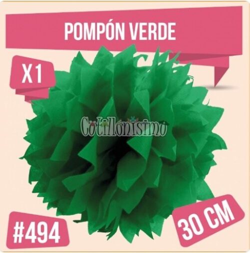 Pompon Color Verde 30 Cm (FRISELINA)