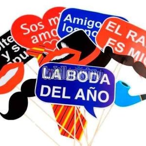 Photo Props CASAMIENTO - BODA x12 Unidades CARTON