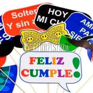 Photo Props FELIZ CUMPLEAÑOS x12 Unidades CARTON