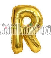 Globo Letra Inflable R Dorada 40cm