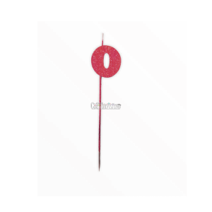Vela Pinche Gibreada Nº0 Color Rojo