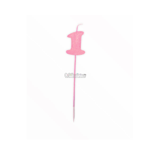 Vela Pinche Gibreada Nº1 Color Rosa