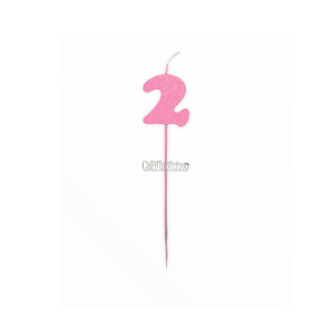 Vela Pinche Gibreada Nº2 Color Rosa