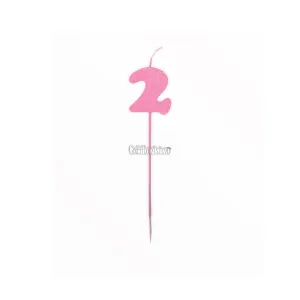 Vela Pinche Gibreada Nº2 Color Rosa