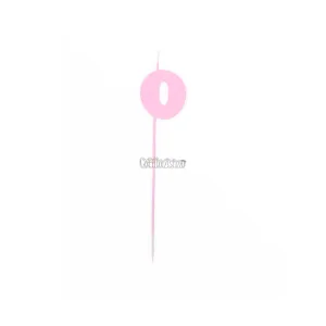 Vela Pinche Gibreada Nº0 Color Rosa Claro