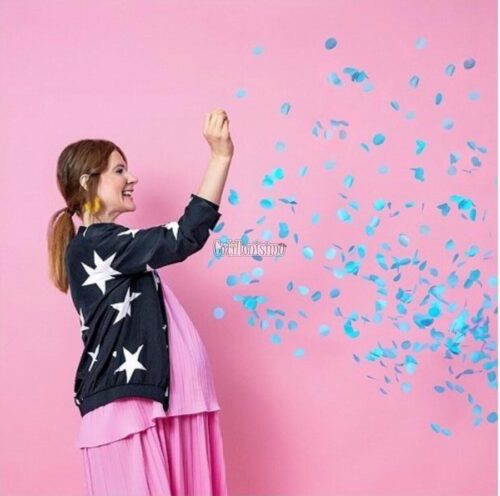 Piñata Revelacion de Sexo Rosa Con Confeti - Imagen 3