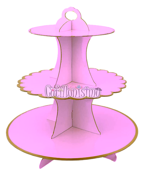 Torre Tres Pisos para Cupcakes ROSA