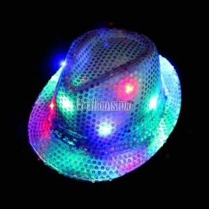 Sombrero FLUO Lentejuela (LED MULTICOLOR)