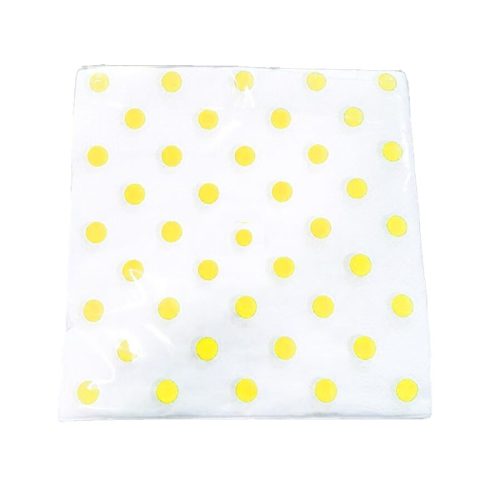 Servilleta Lunares Color Amarillo X50