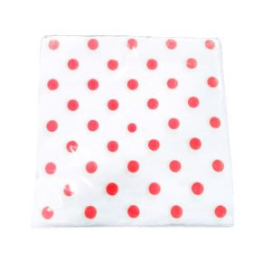 Servilleta Lunares Color Rojo X50