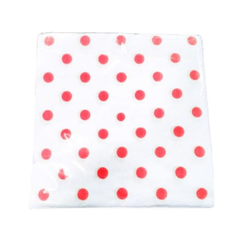 Servilleta Lunares Color Rojo X50