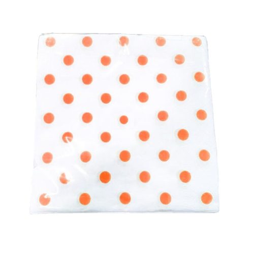 Servilleta Lunares Color Naranja X50