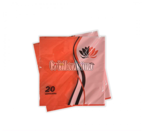 Servilleta Color Naranja/Coral x20 Unidades NAPTRES