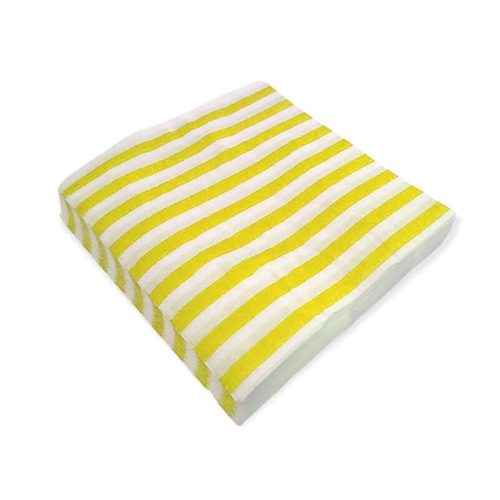 Servilleta Rayada Color Amarillo X50 Unidades