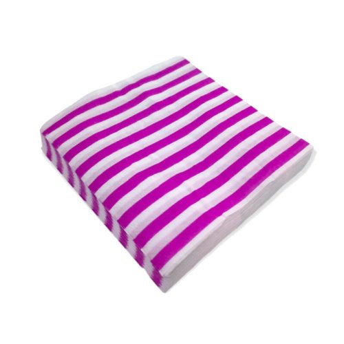 Servilleta Rayada Color Fucsia X50 Unidades