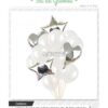 Set Globos Color Plateado y Blanco 14 Pcs