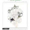 Set Globos Color Plateado y Blanco 14 Pcs
