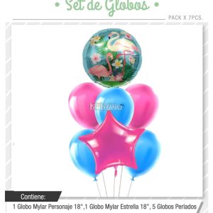 Set Globos FLAMENCO 7 Pcs